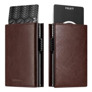 VC302- Side Slider Mechanism, with/without Back Zipper Pocket, Magnetic Strip Closure Tri-fold Wallet - Emporium Shop